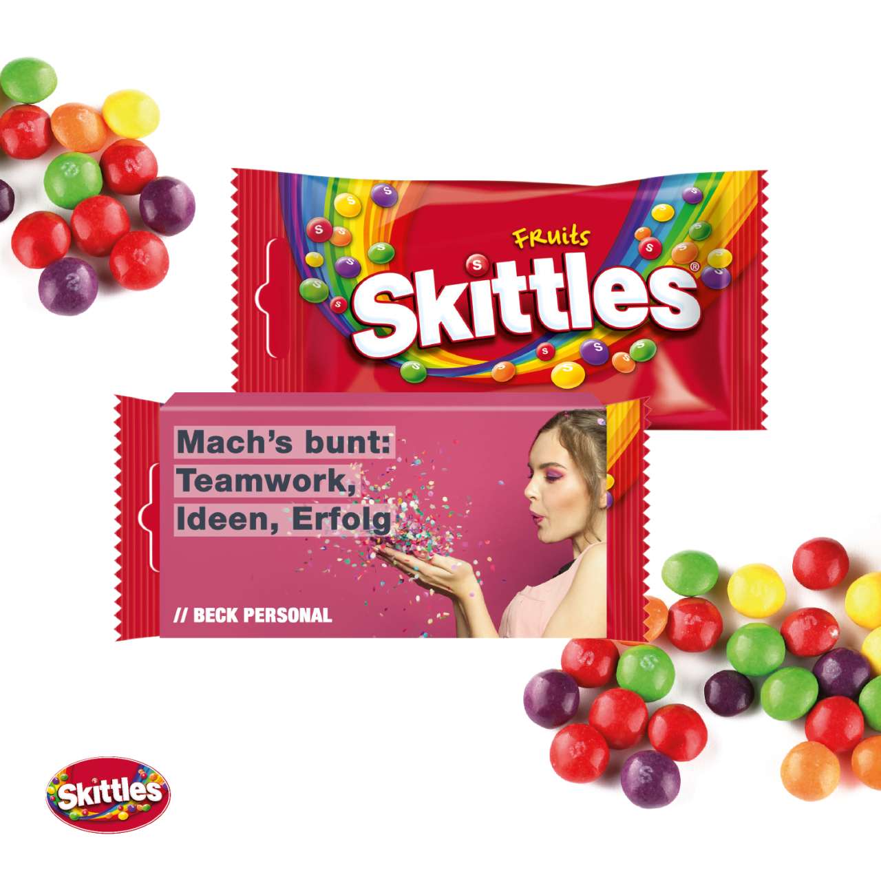 Skittles® im Werbeschuber