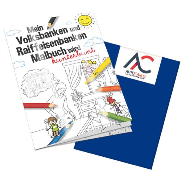 Malbuch / Mal-Set A6 - Volksbanken&Raiffeisenbanken