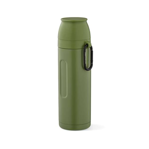 Loire Thermos aus recy. Edelstahl, 810 ml. Mit 2 Bechern und Karabiner