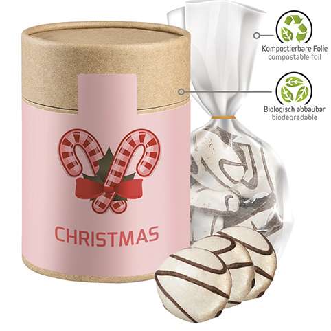 Schoko-Pfeffernuss, ca. 100g, Beutel in Kraftpapierdose Maxi