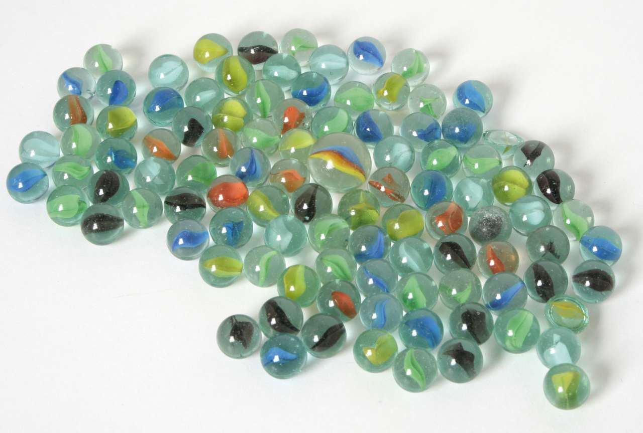 Katzenaugenmurmeln-Set (ca. 100 Stück)