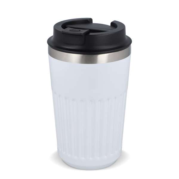 Recycelter Edelstahl-Thermobecher für Kaffee zum Mitnehmen, 400 ml