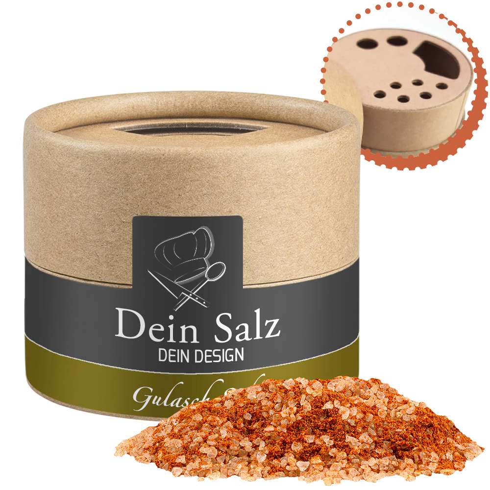 Gulasch Schaschlik Salz, ca. 55g, Kraftpapierstreuer Mini