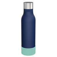 Flasche blau, Hülle mint