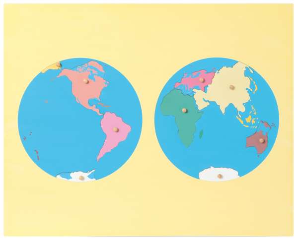 Puzzlekarte Erdteile