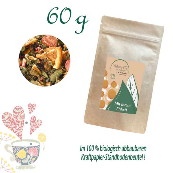 YuboFiT® Früchtetee HEDWIG LIEBT ERDBEERE UND MINZE