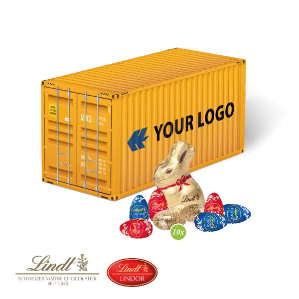 3D Präsent "Container" Ostern mit Lindt Schokoladenmischung
