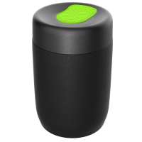 Pot schwarz, Deckel hellgrün