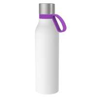 Flasche weiß, Ring lila