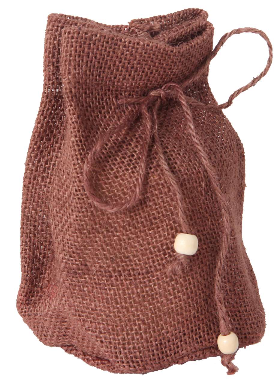 Jutesäckchen mit Boden, groß braun