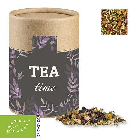 Bio Kräutertee Vierjahreszeiten, ca. 25g, Kraftpapierdose Midi