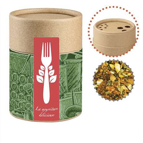 Gewürzmischung Tomate-Mozzarella, ca. 50g, Kraftpapierstreuer Midi