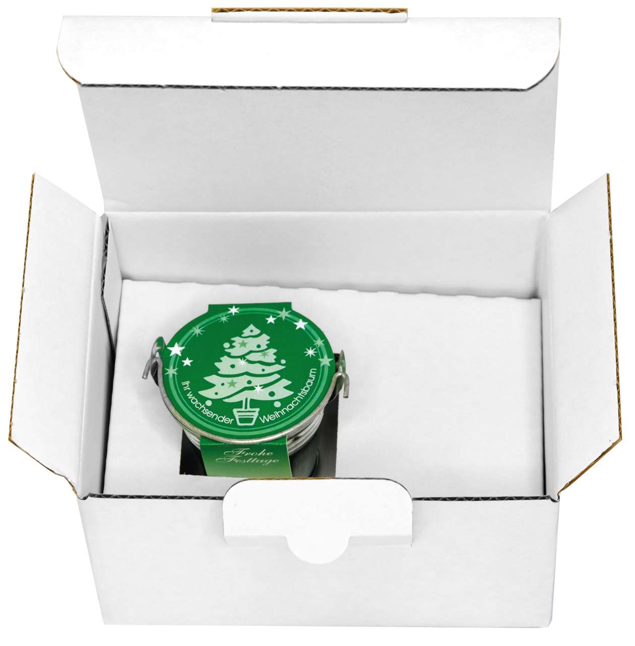 Einzelversand-Karton für Eimerchen, Würfel, Häuschen, Tontöpfchen