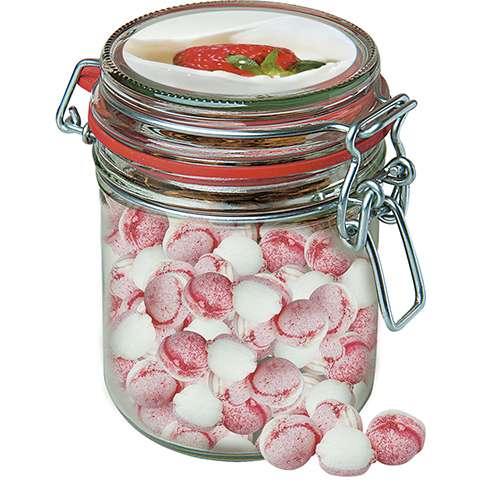 Erdbeer-Joghurt Bonbons, ca. 200g, Bonbonglas Maxi