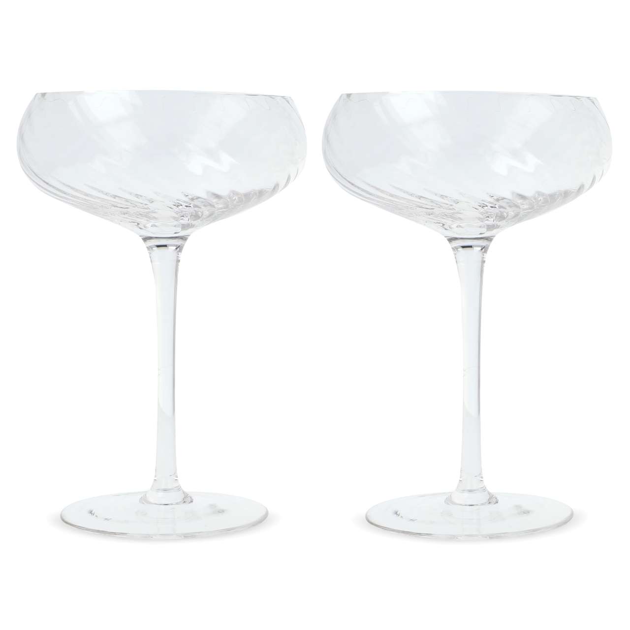 Byon Opacity 2er-Set Sektgläser mit stilvollem Glasmuster 300ml