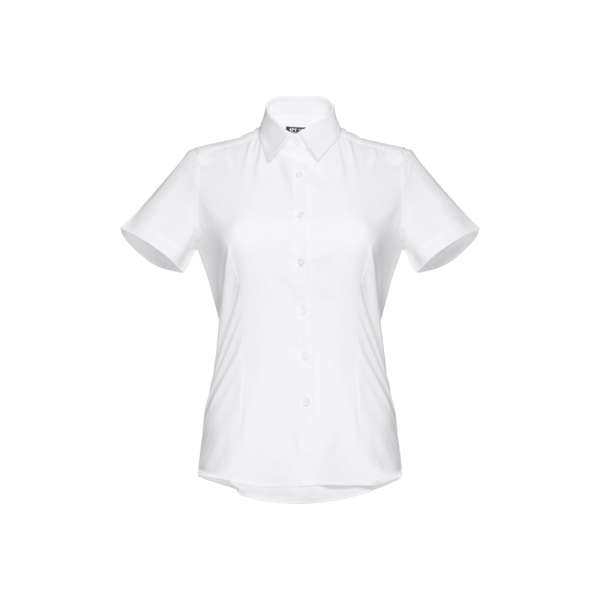 THC LONDON WOMEN WH Kurzärmeliges Oxford-Hemd für Damen Weiße Farbe