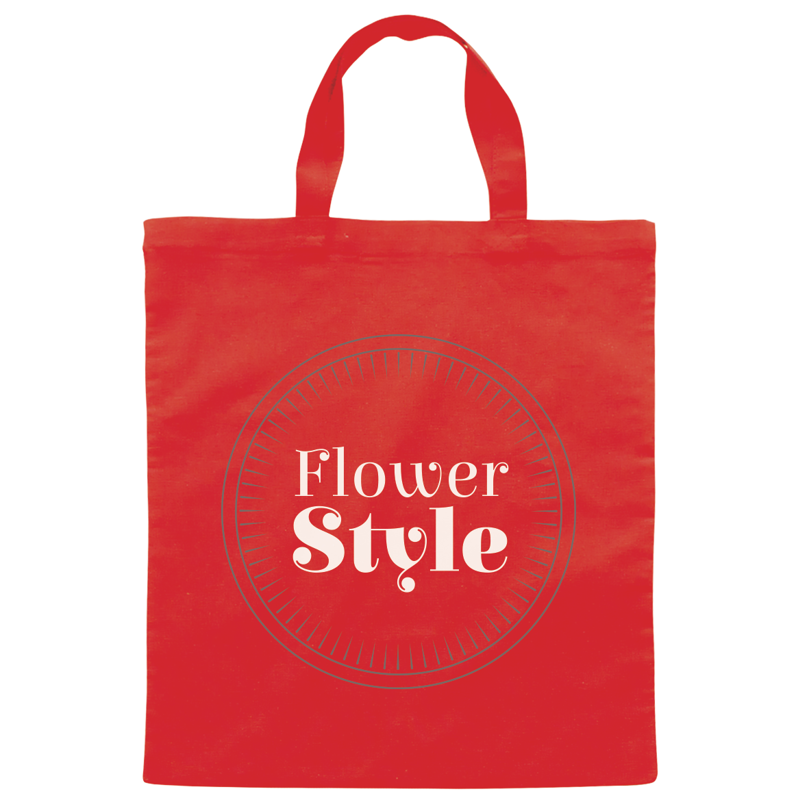 Baumwolltasche farbig mit kurzen Henkeln 136 gr / m2