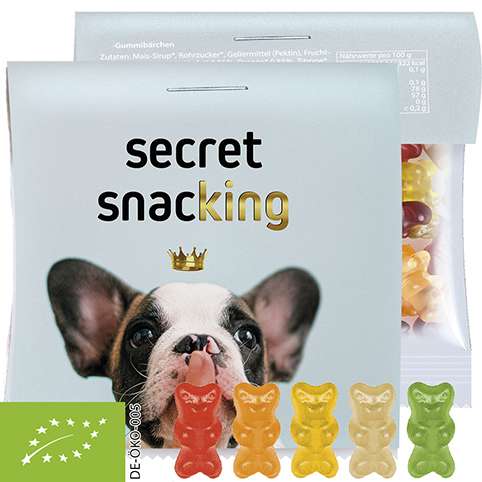 Bio Gummibärchen, ca. 30g, Express Maxi-Tüte mit Werbereiter