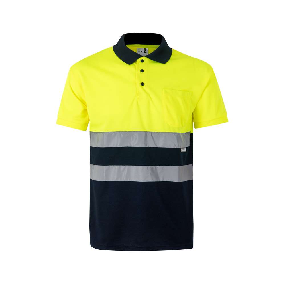 VL CUPID Zweifarbiges Poloshirt im Bird-Eye-Design (160g / m²) mit kurzen Ärmeln, aus Polyester (100