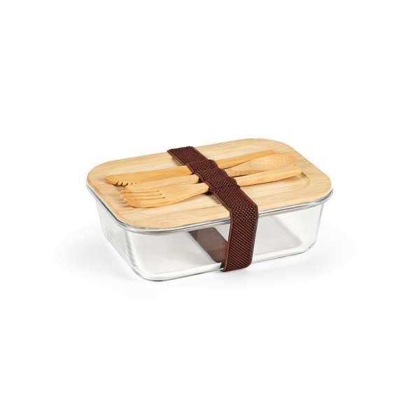 Van Gogh 1000 Lunchbox aus Borosilikatglas mit Bambusdeckel, 1090 ml