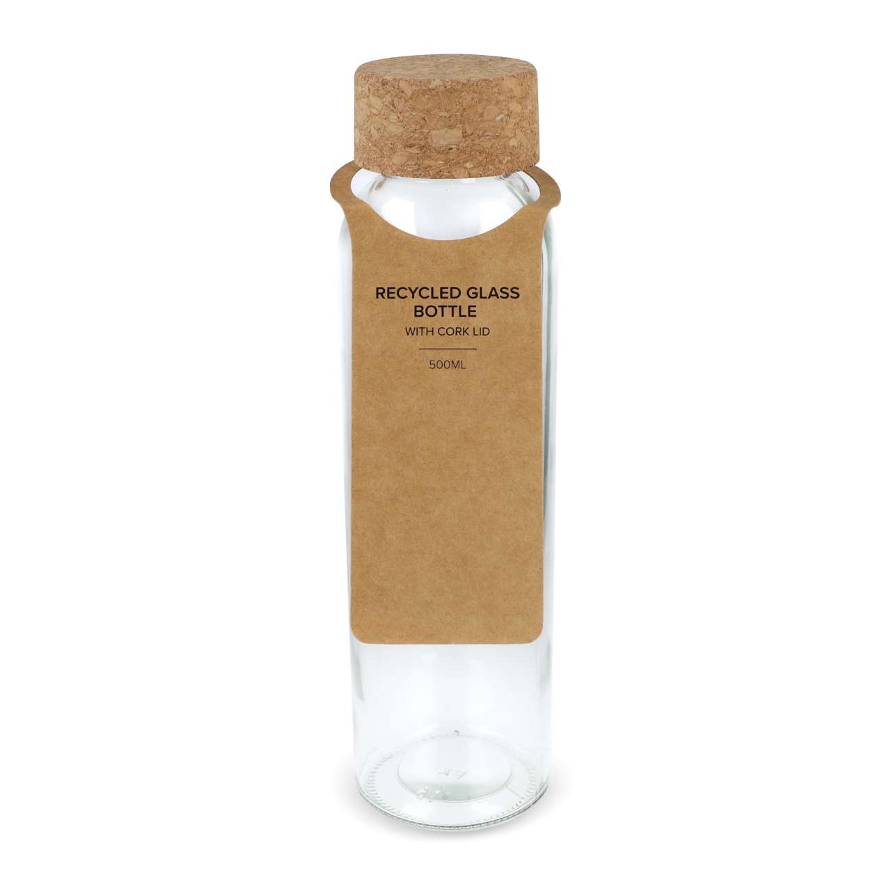 Recycling-Glasflasche mit Korkdeckel 500ml