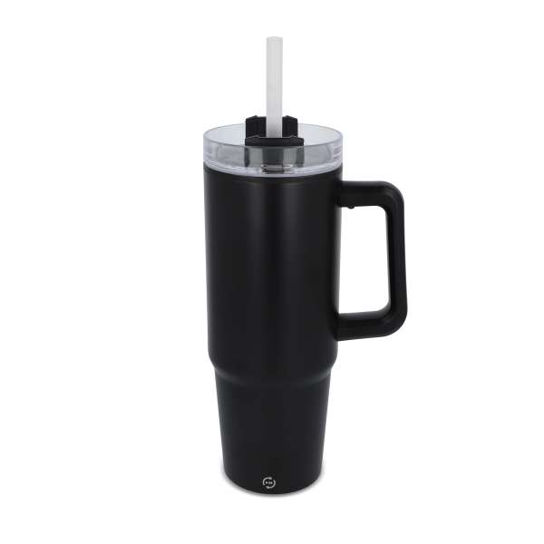 Miami Becher mit Henkel und Strohhalm 800ml