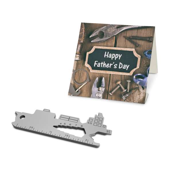 Geschenkartikel: ROMINOX® Key Tool Funktionen) im Motiv-Mäppchen Happy Father's Day