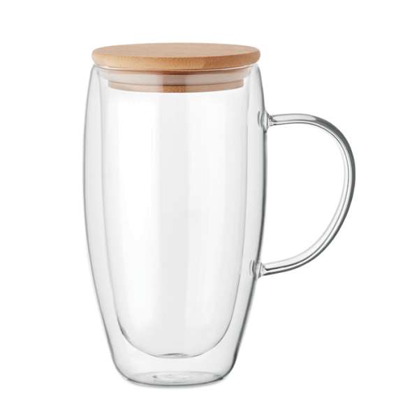 Doppelwandiger Glasbecher 450ml TEROL