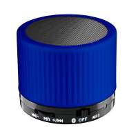 Lautsprecher schwarz, Gitter schwarz, Hülle blau