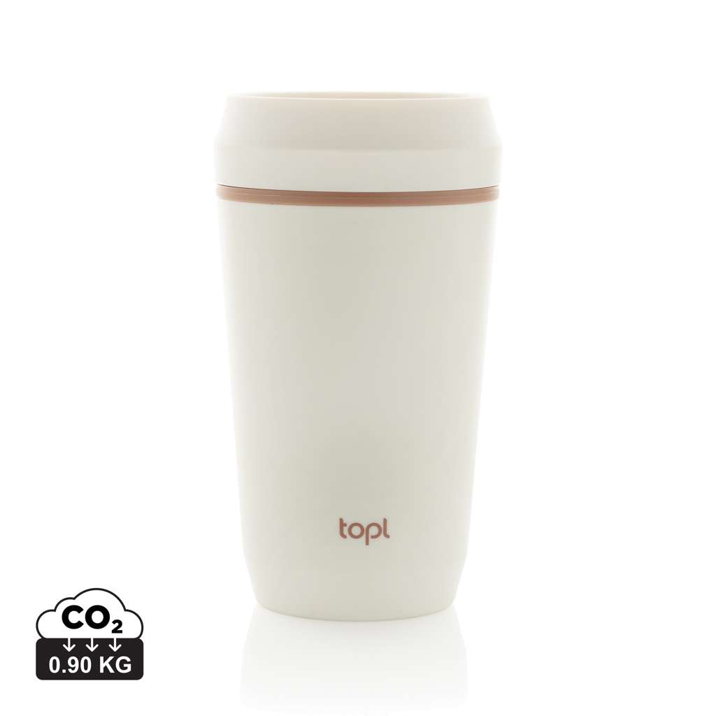 Topl-Becher aus rec. Kunststoff mit 360-Grad-Deckel 354ml