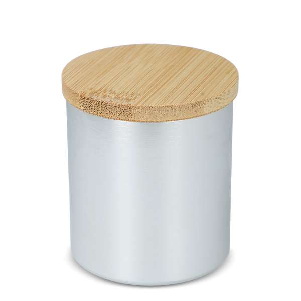Bhakti-Duftkerze auf pflanzlicher Basis in recyceltem Aluminiumgefäß