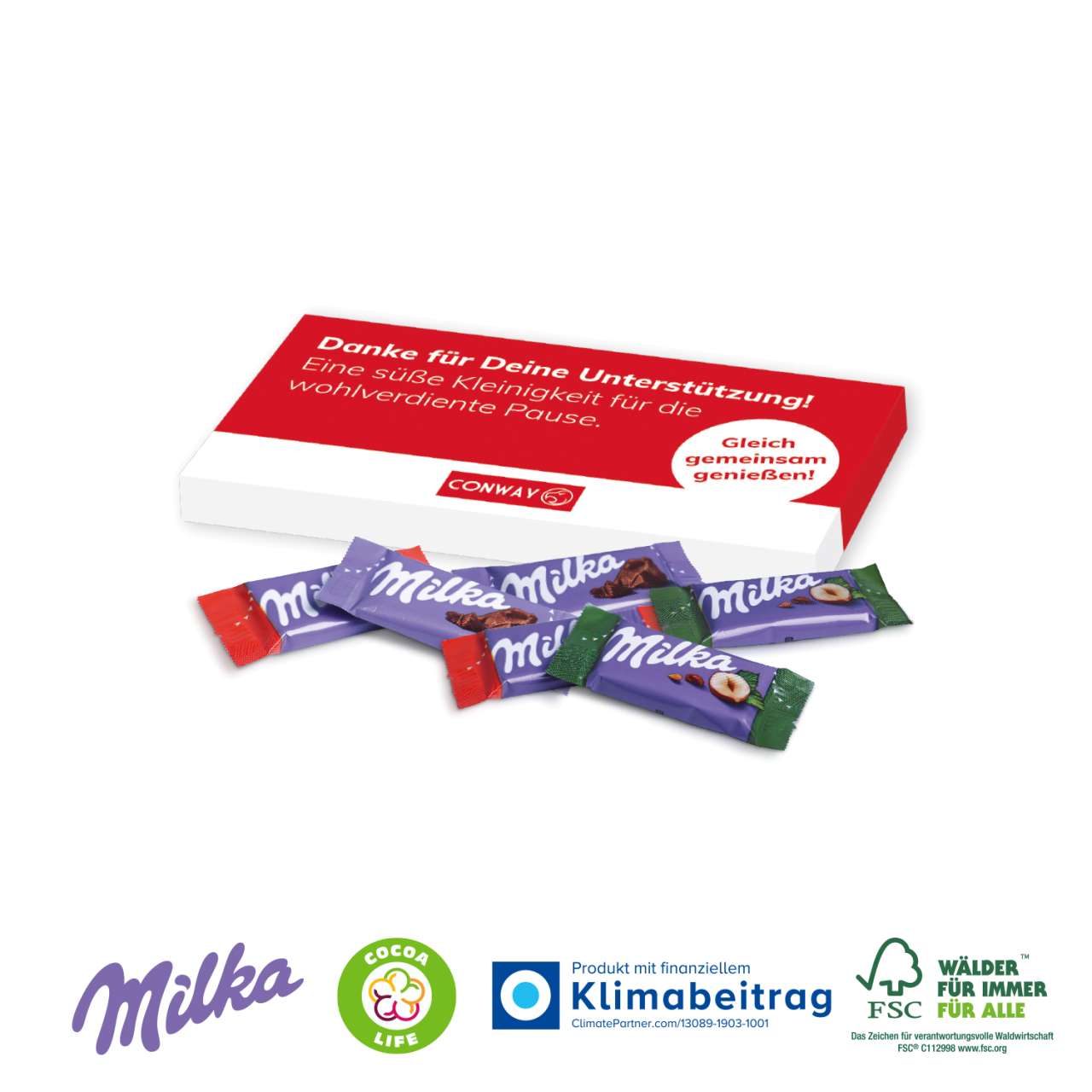 MILKA SCHOKOTÄFELCHEN IN PRÄSENTBOX