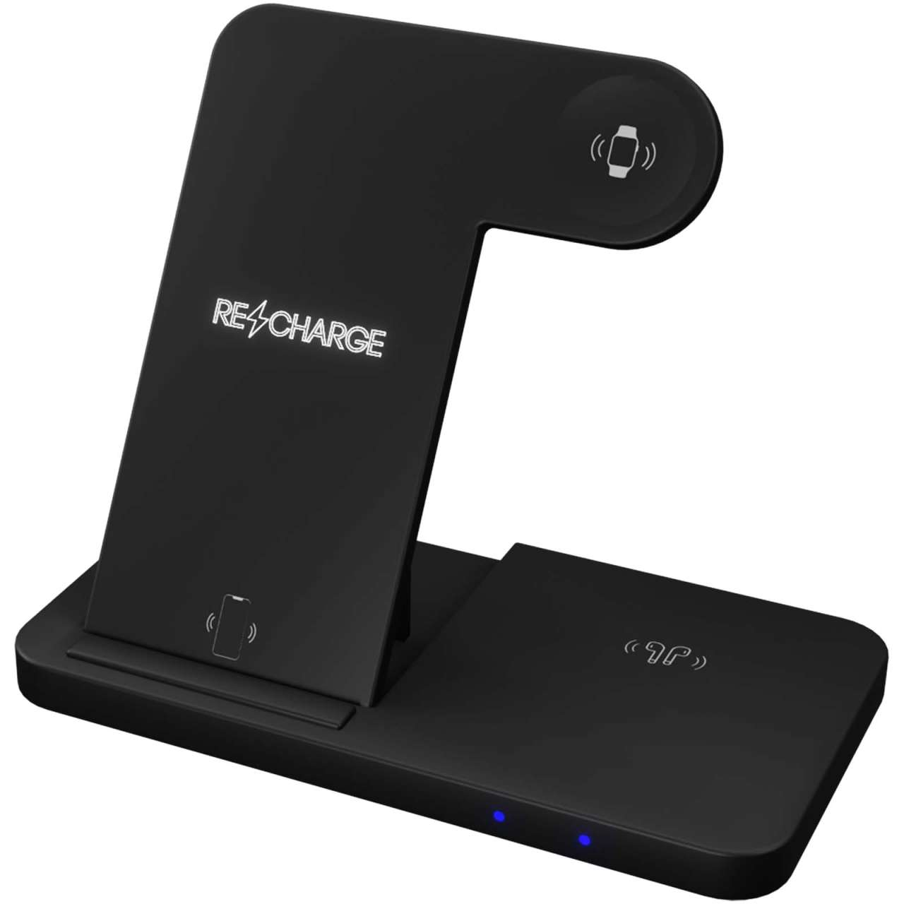 SCX. design W28 kabellose 3-in-1 Ladestation kabellos mit Telefonständer und Leuchtlogo