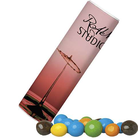 Bunte Schoko Erdnüsse, ca. 30g, Papprolle