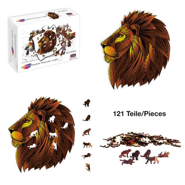 Rainbow Wooden Puzzle Lion (Löwe) 121tlg.