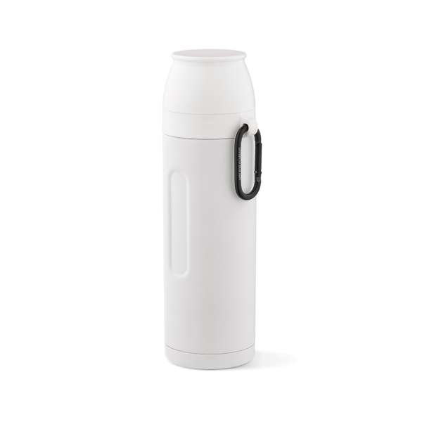 Loire Thermos aus recy. Edelstahl, 810 ml. Mit 2 Bechern und Karabiner