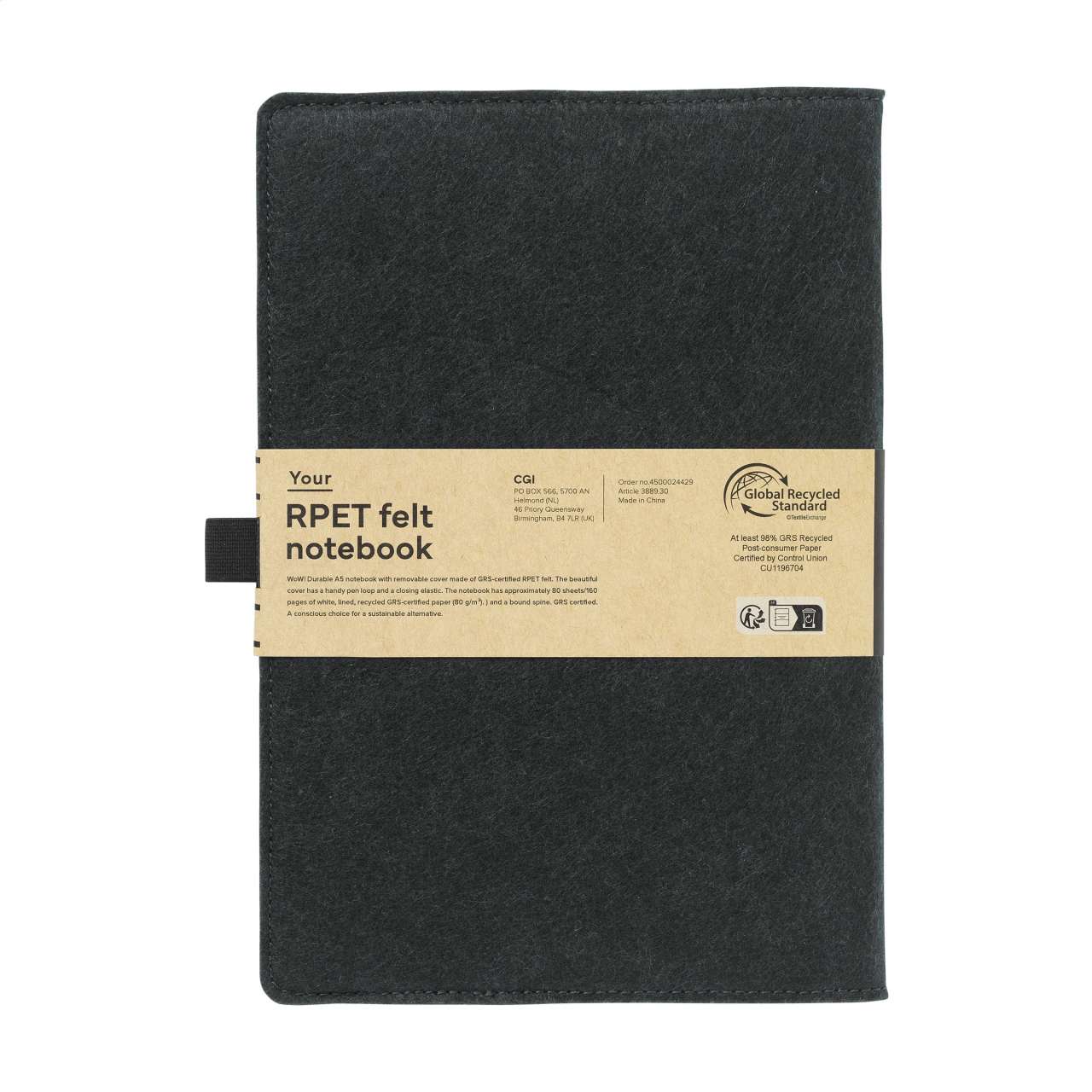 Felty GRS RPET Notebook A5 Notizbuch