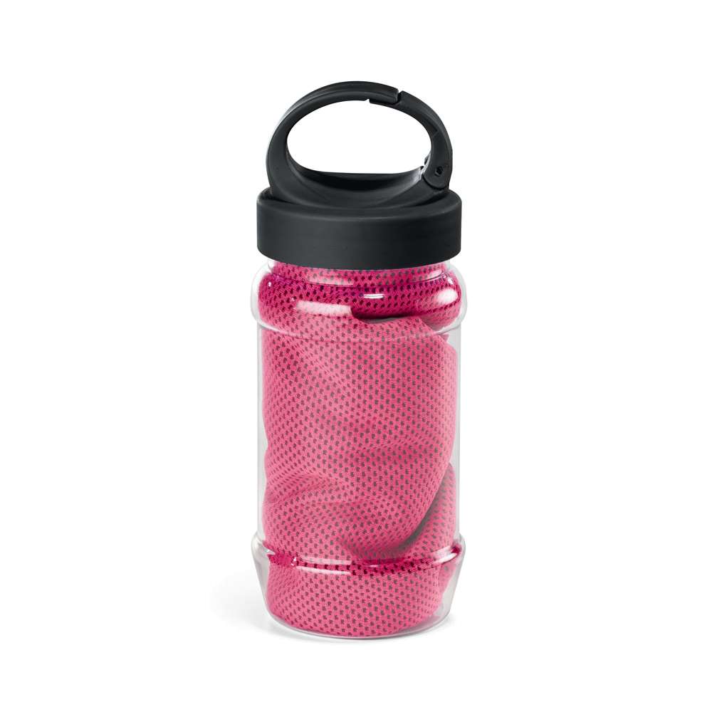 ARTX PLUS Sporthandtuch aus Polyamid und Polyester mit Flasche (440 mL) aus PP und PET und einem int
