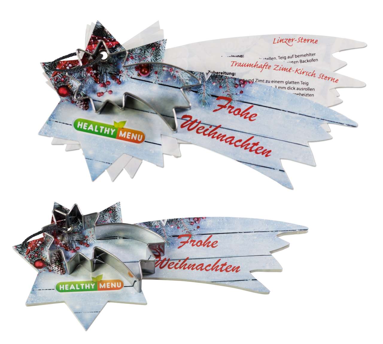 Backförmchen mit Rezeptblock Komet