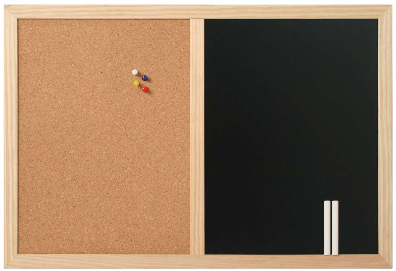 Kork- und Kreidetafel