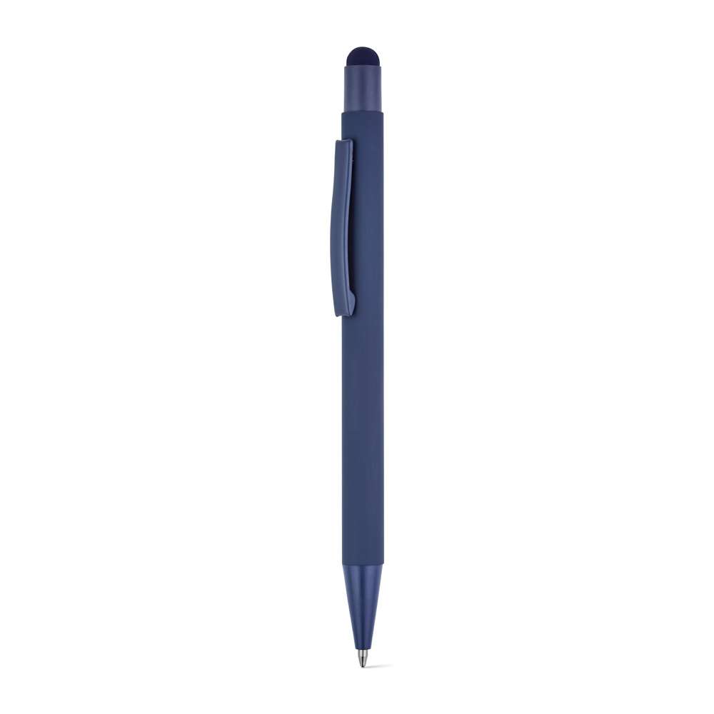 CLINT TOUCH Kugelschreiber mit modernem Design aus recyceltem Aluminium (100% rAL) mit Gummibeschich
