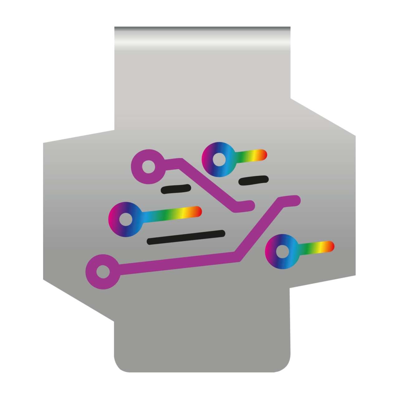 ROMINOX® Mehrweg-Büroklammer Shape Clip Variante, idealer Mailingartikel für Dokumente, bis zu 18 Se