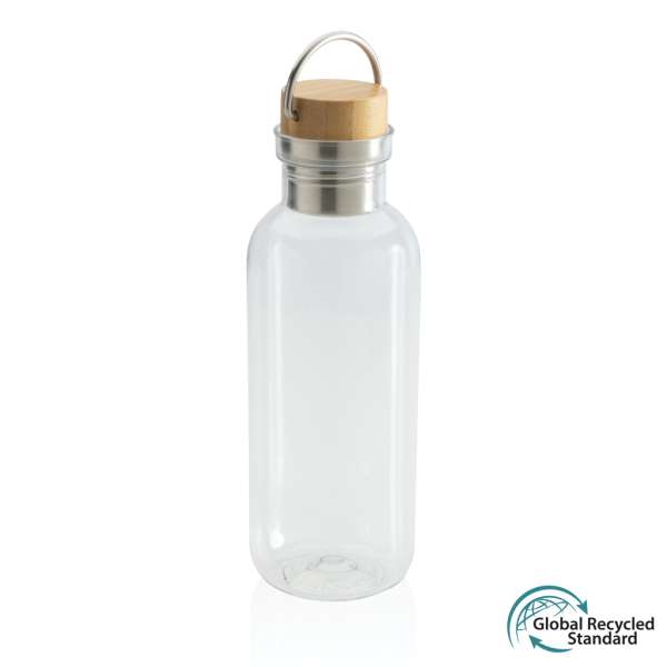 RCS rPET Flasche with Bambusdeckel und Griff