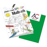 Malbuch mit 2-c Logoeindruck
