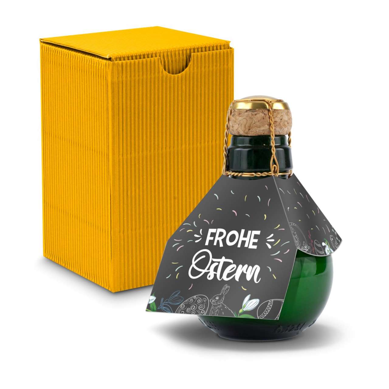 Kleinste Sektflasche der Welt! Frohe Ostern - Inklusive Geschenkkarton in, 125 ml