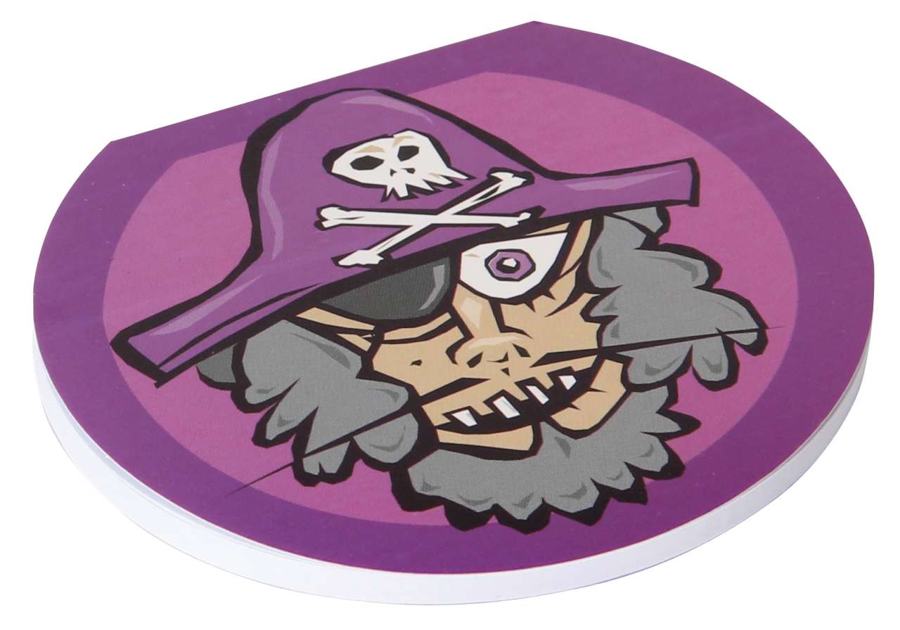 Notizblock Piraten, sortiert