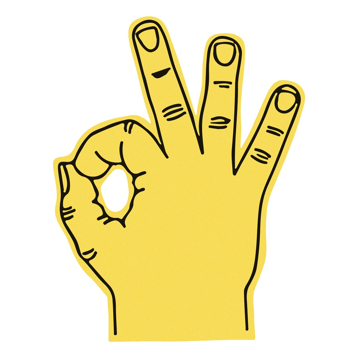 Winkehand aus Schaumstoff OKAY