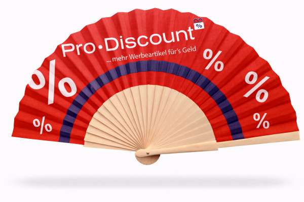 Holz-Fächer mit Druck auf Stoff