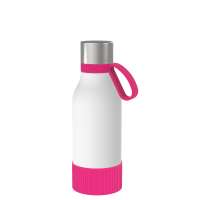 Flasche weiß, Ring magenta, Hülle magenta
