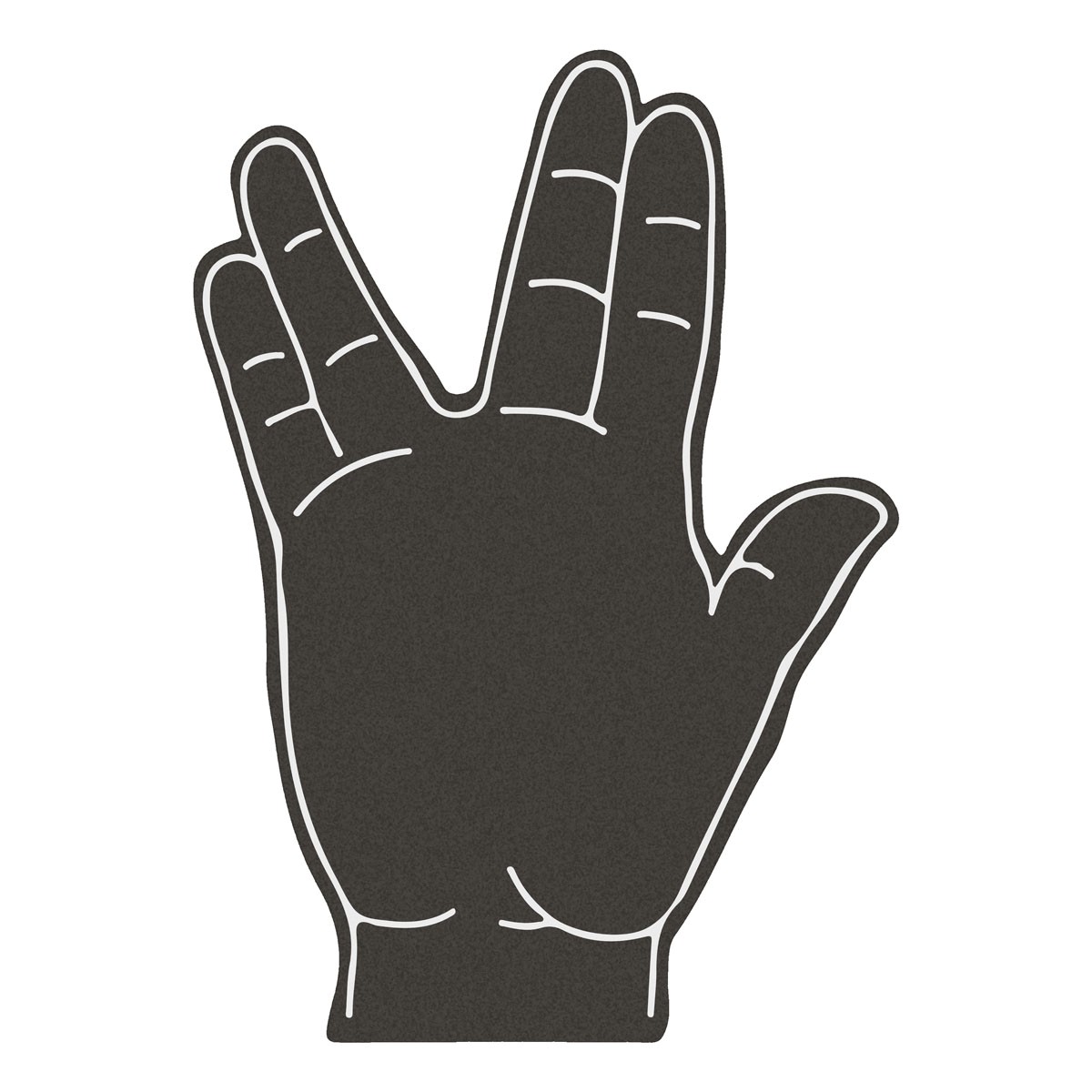 Winkehand aus Schaumstoff VULKANIER GRUß